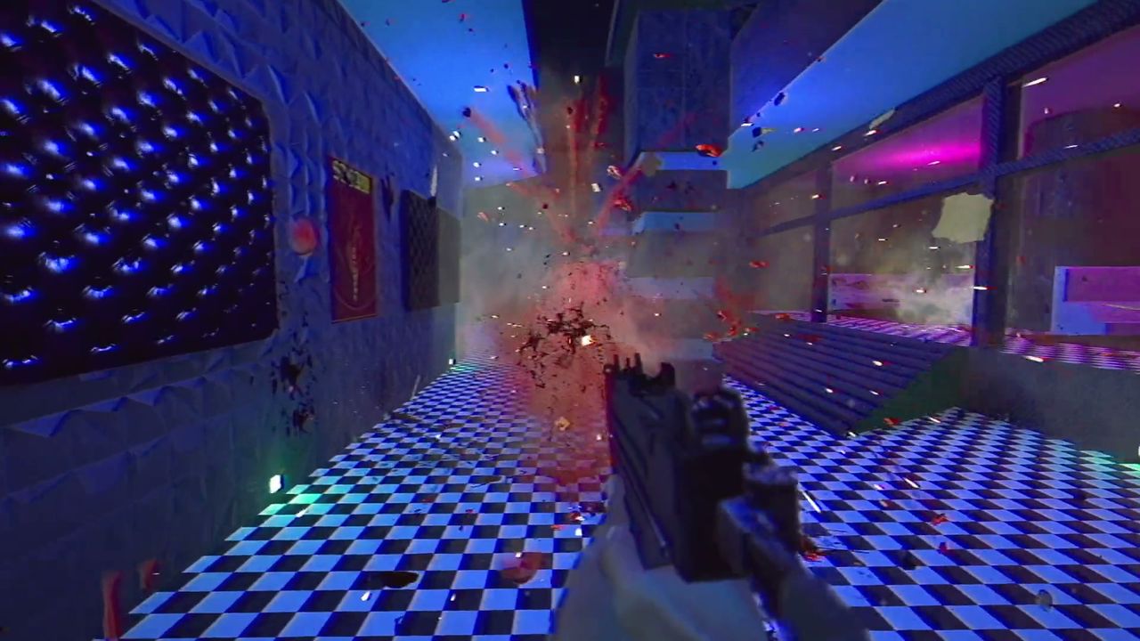Official screenshot: indoor scene lit in amber